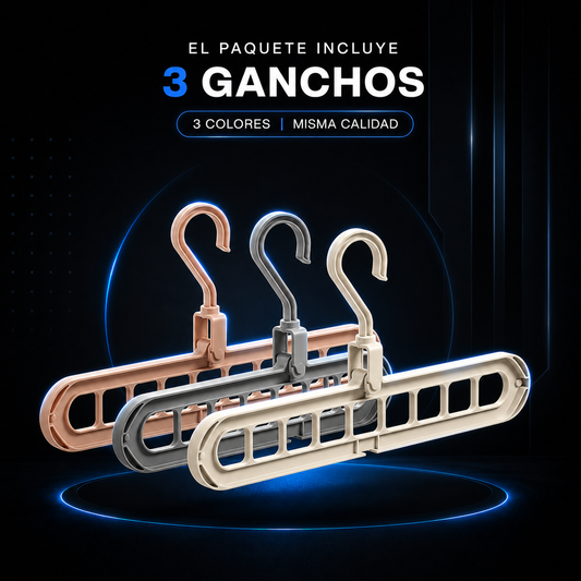 3 Ganchos Organizadores De Ropa