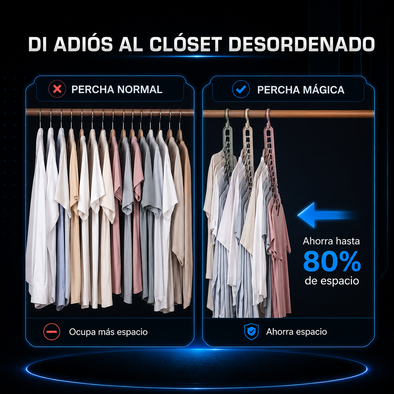 3 Ganchos Organizadores De Ropa